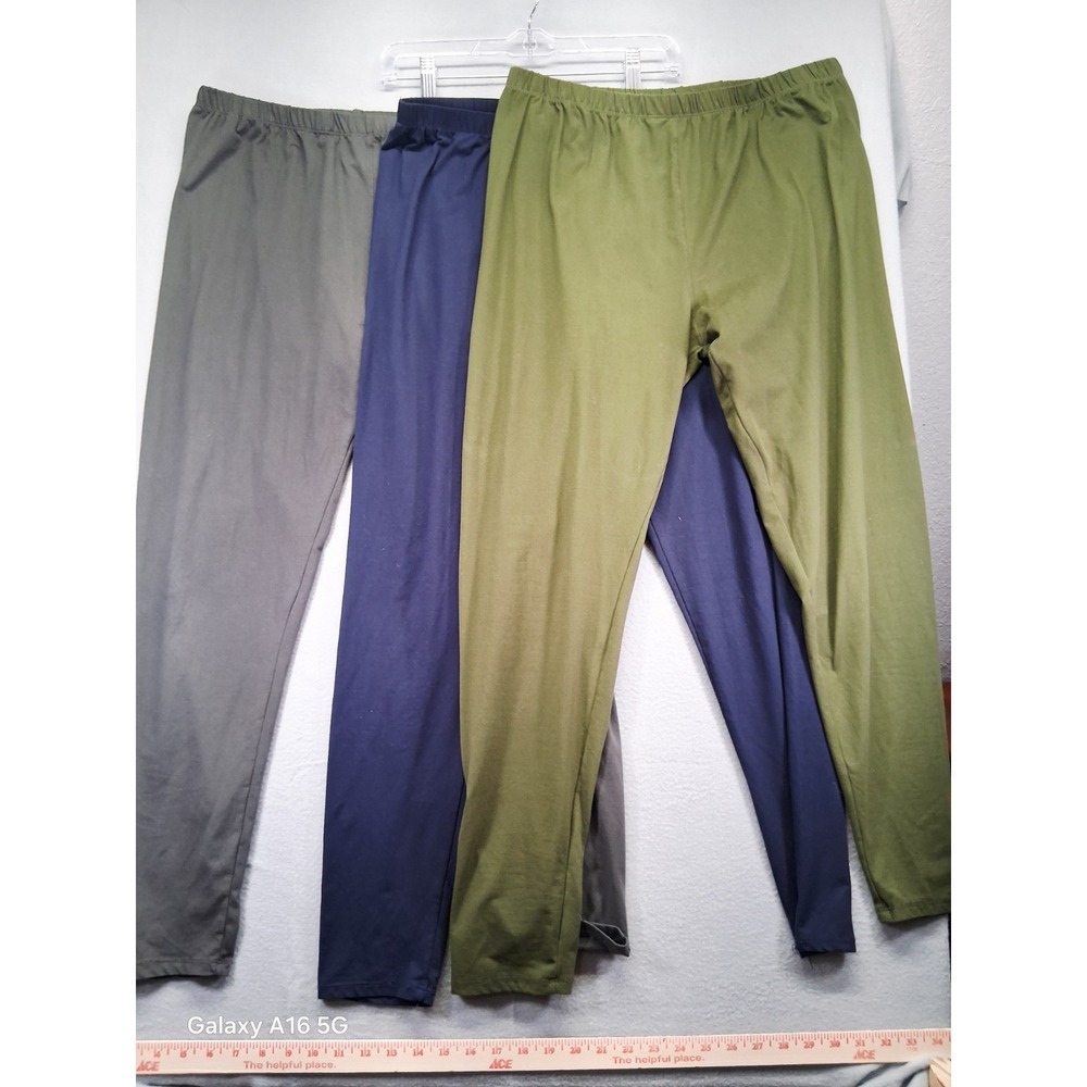Women's Homma Leggings Lot 3 Size 3XL Blue, Gray And Green